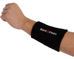 Zwarte kroon lange polsband Black ÚNICA