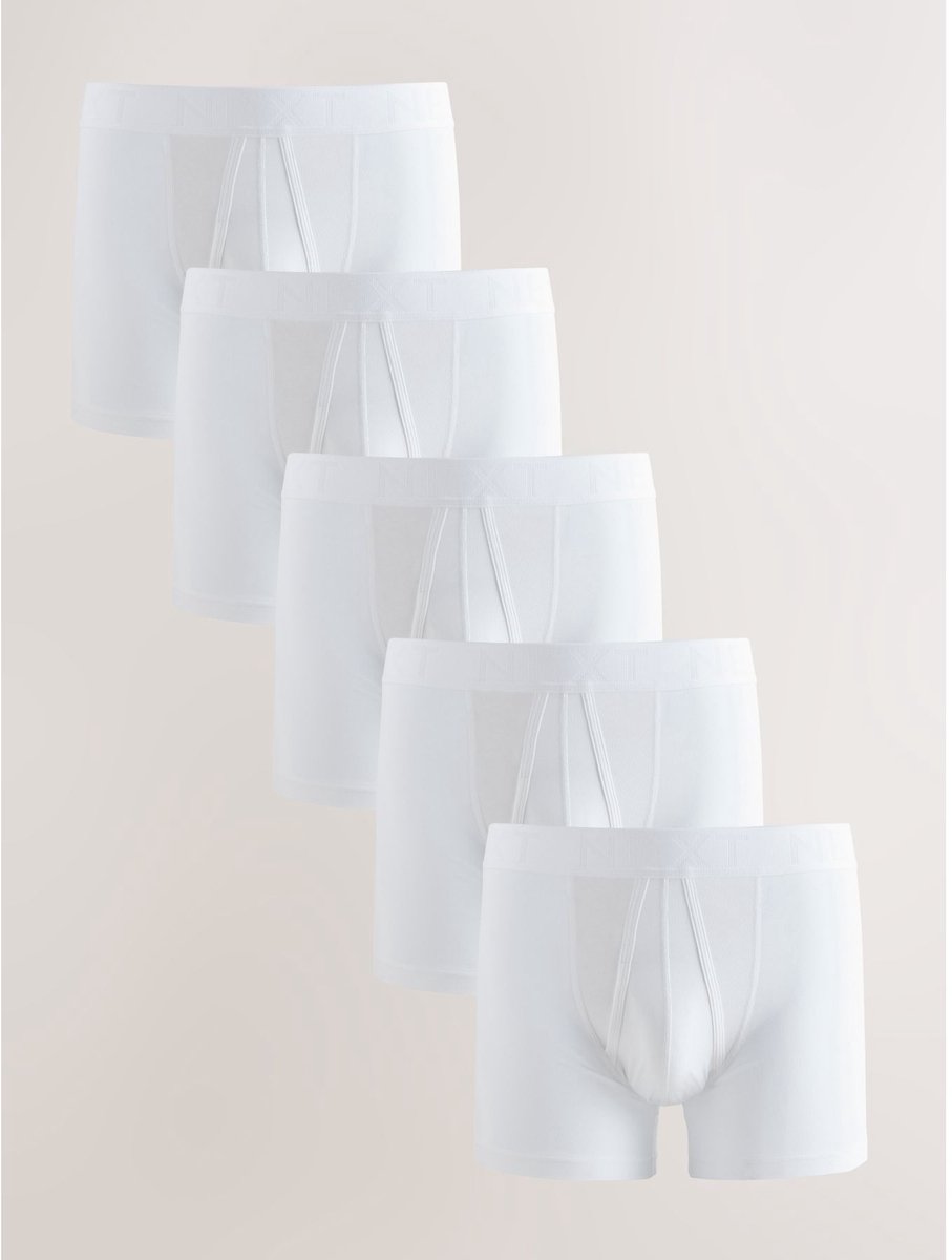 Next Set van 5 katoenrijke boxershorts met A-voorkant