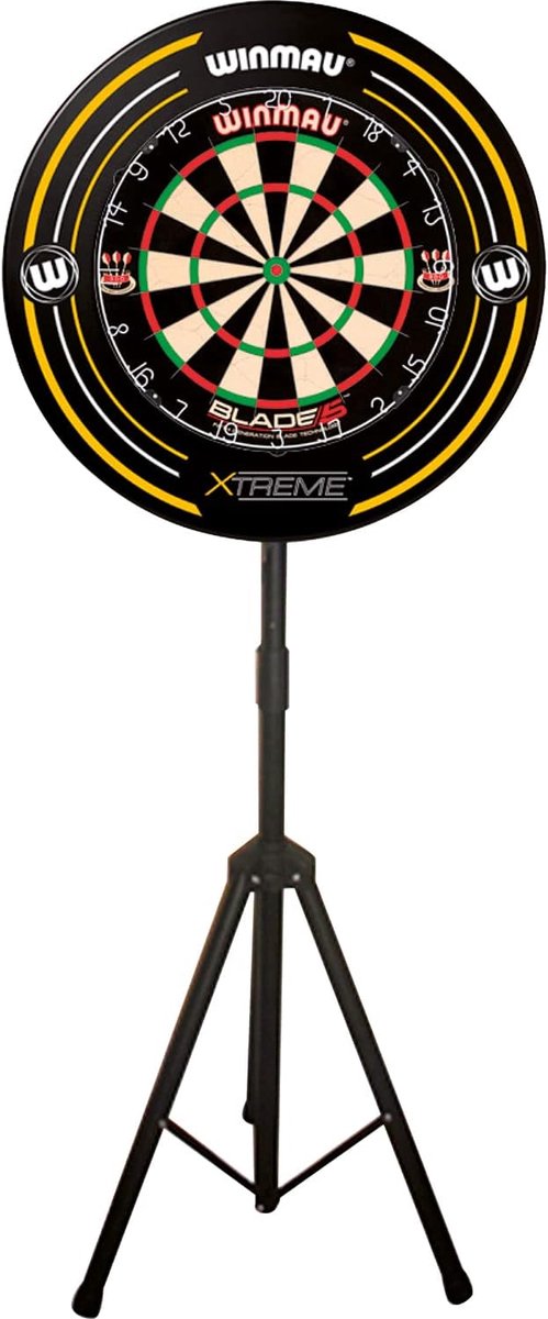 Dartbord Standaard - Darts Houder - Overal Darten - Flexibel Verstelbaar - 45 x 24 x 35 cm - Zwart