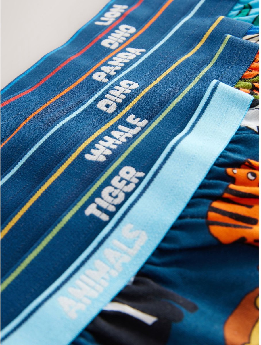 Next - Jongens - Set van 7 katoenen slips - Blauw