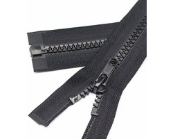 Deelbare Ritssluitingen - Kunststof Ritsen - Kleding Reparatie - Set van Twee - 68 cm - Zwart