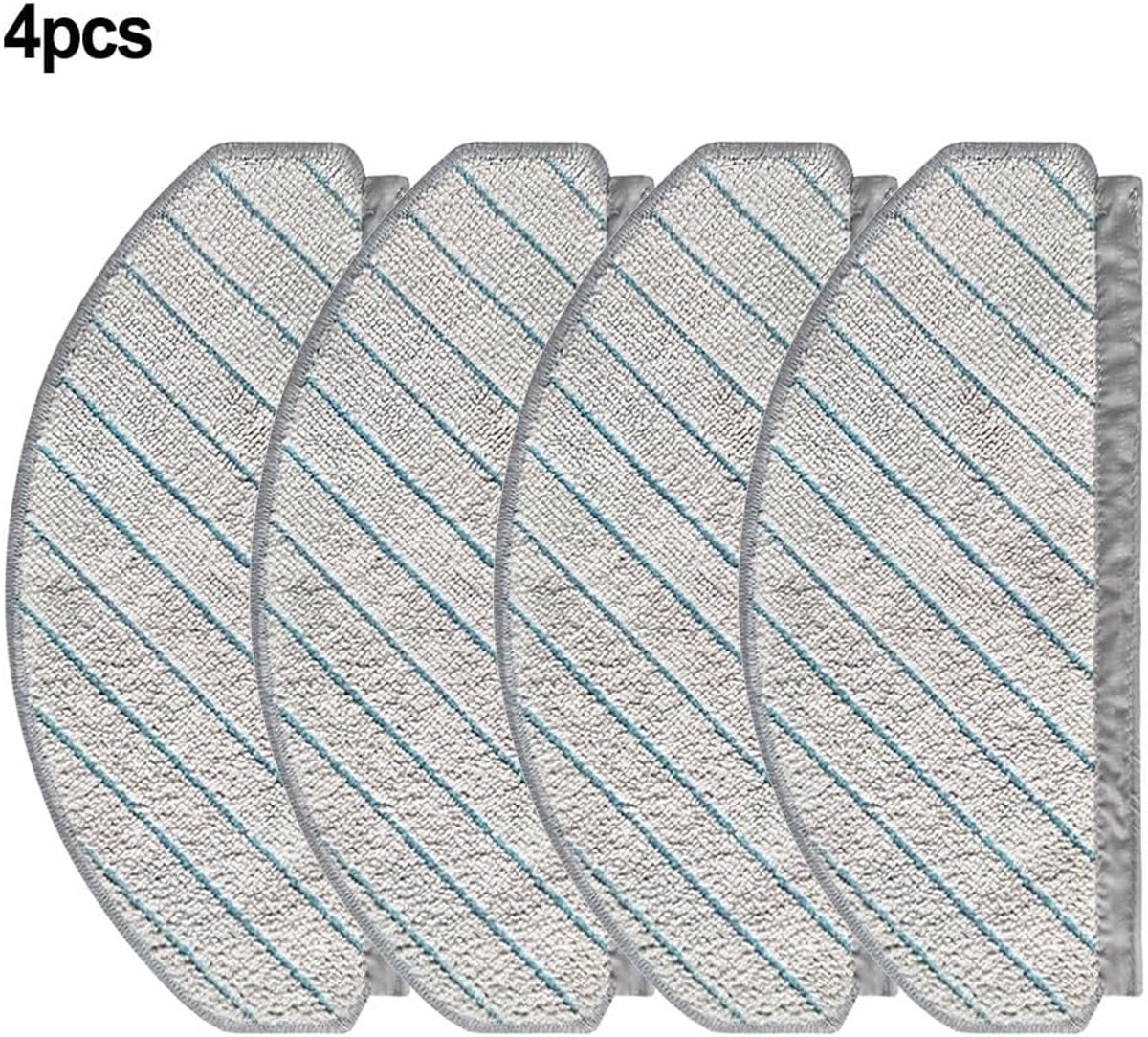 4 Stuks dweildoeken microvezel - geschikt voor Ecovacs Deebot T10, T10 Plus mop doeken vervanging - Stofzuiger onderdeel - Wasbare Herbruikbare - Dweildoeken