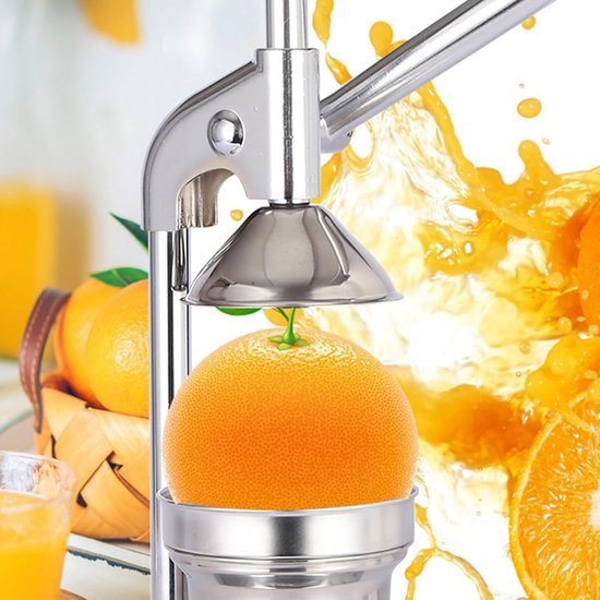 Handmatige Citruspers - Sap Pers - Vers Sap Maken - Robuust Roestvrij Staal - 36.5 cm Hoog - Zilver — afbeelding 3