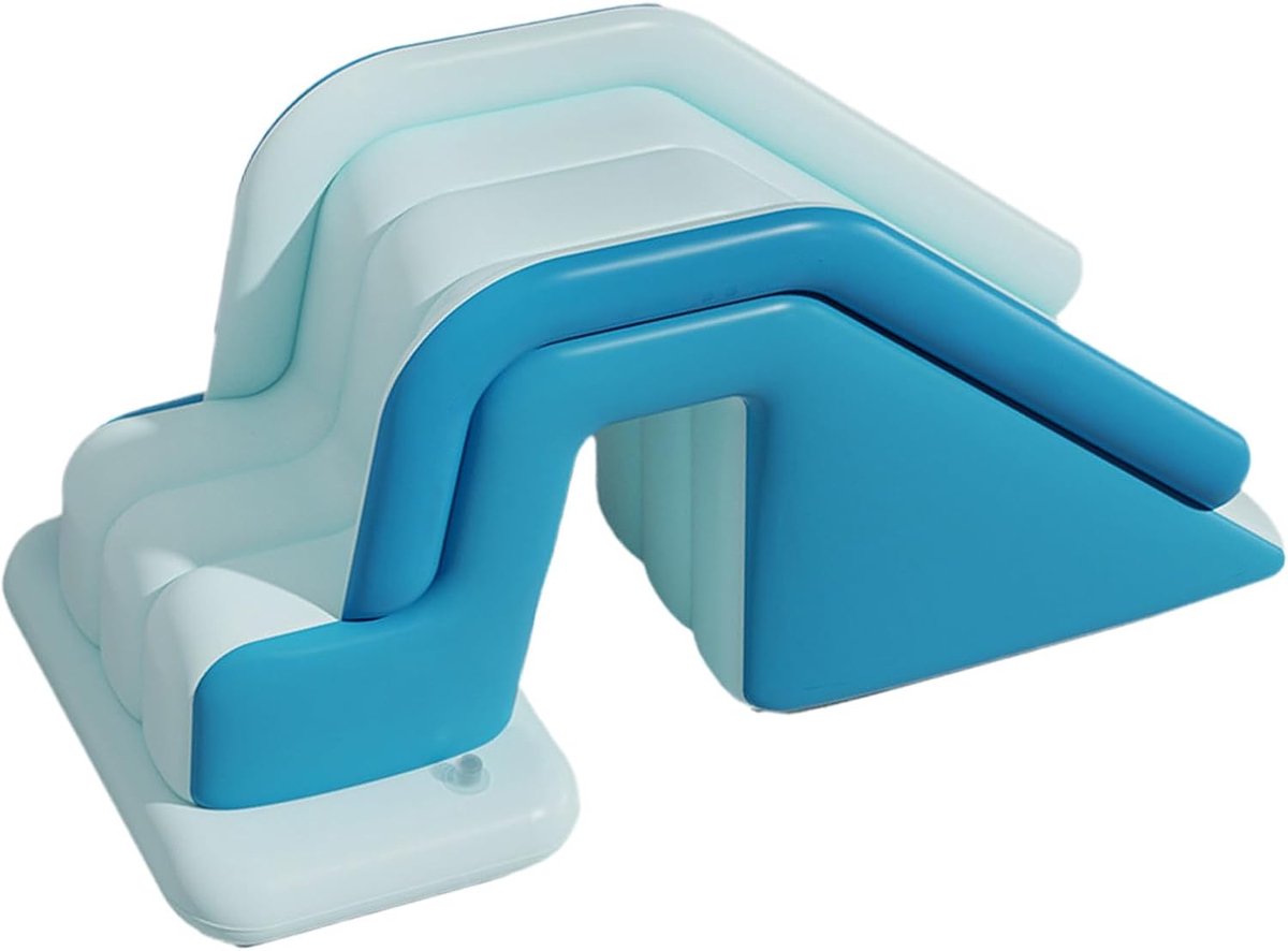 Opblaasbare Glijbaan - Waterglijbaan Tuin - Zomer Plezier - Antislip Zacht Oppervlak - Familie Grootte - Blauw