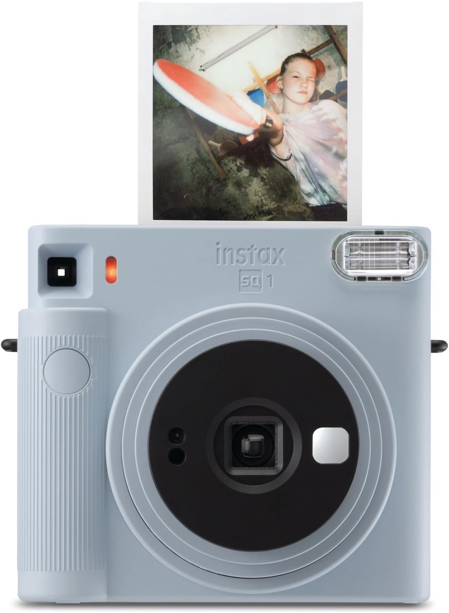 Direct Klaar Camera - Instant Camera - Direct Foto's Maken - Automatische Belichting - 13x12x6 cm - Gletsjer Blauw