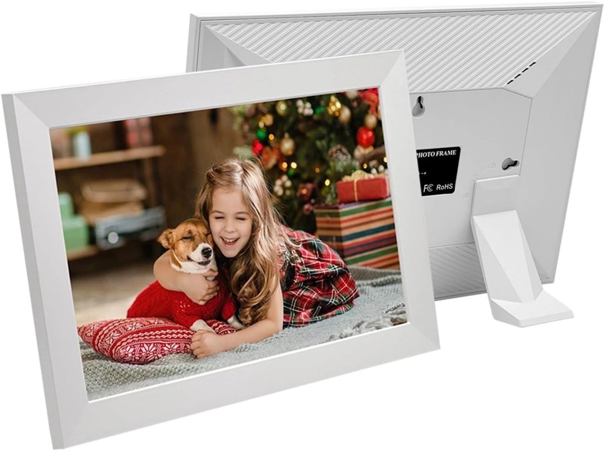 Digitale Fotolijst - Smart WiFi Display - Foto's Delen - HD Touchscreen - 10.1 Inch - Wit