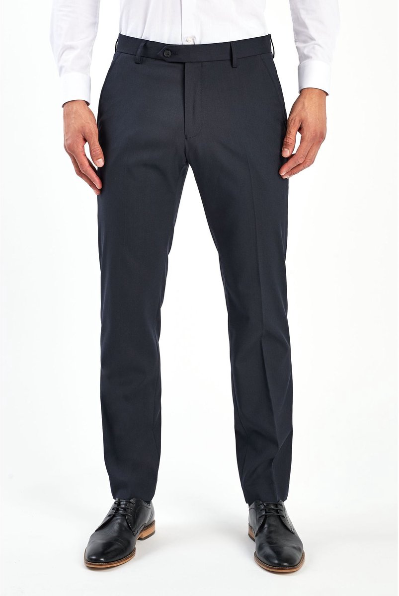Next - Heren - Tailored fit - Chique stretchy broek - Blauw