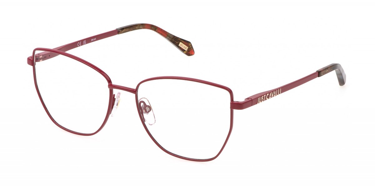 Just Cavalli VJC074 Rosso pieno lucido 54/16/140 WOMAN Brilmonturen