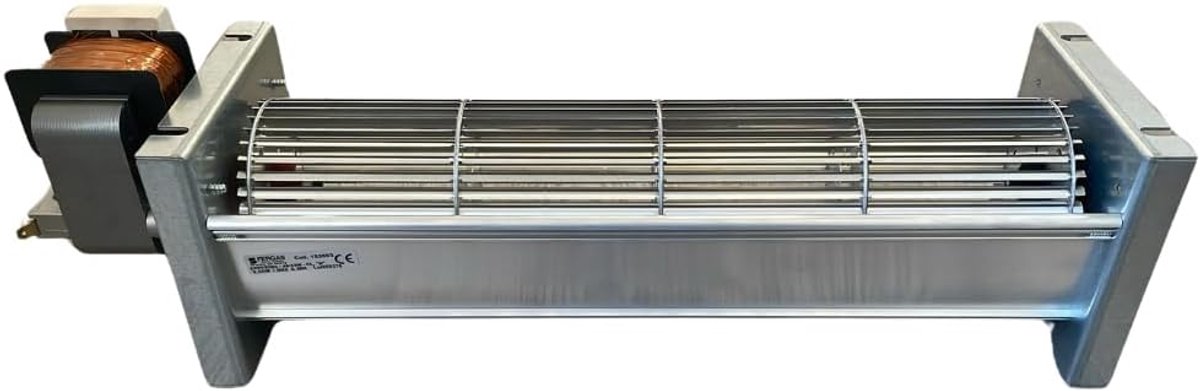 Tangentiaalventilator - Dubbele Snelheid Ventilator - Pelletkachel Verwarming - Speciaal Hoge Temperaturen - 48x8x10 cm - Grijs