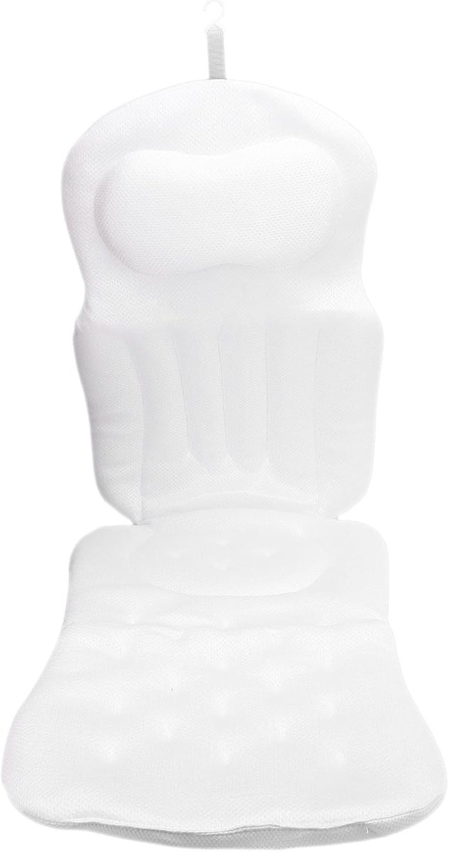 Badkussen - Hoofdsteun Neksteun - Ontspannen Bad - Zuignappen Antislip - 39x21x8 cm