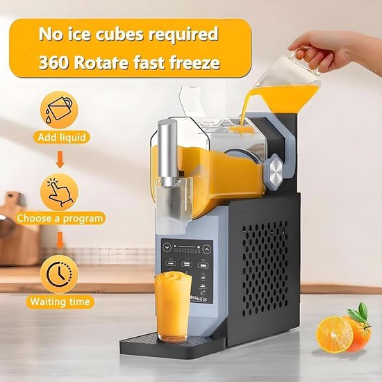 Slushie Machine - IJsmachine Dranken - Bevroren Dranken Maken - Ijsvrije Technologie - 41.5x14.3x42.5cm — afbeelding 4