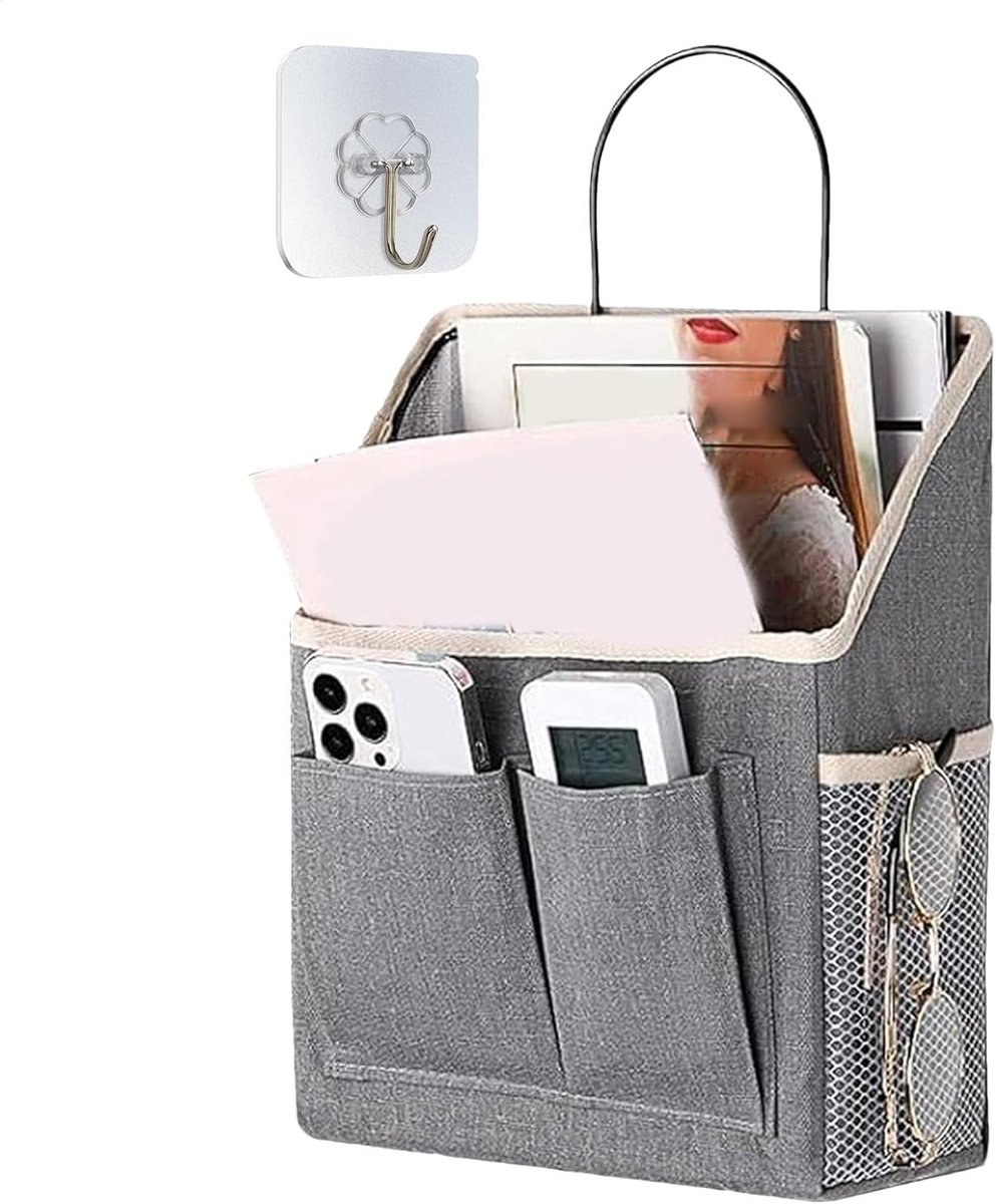 Hangbare Opbergzak - Wand Organizer - Ruimte Besparen - Waterdicht Canvas - 30x23x10 cm - Grijs
