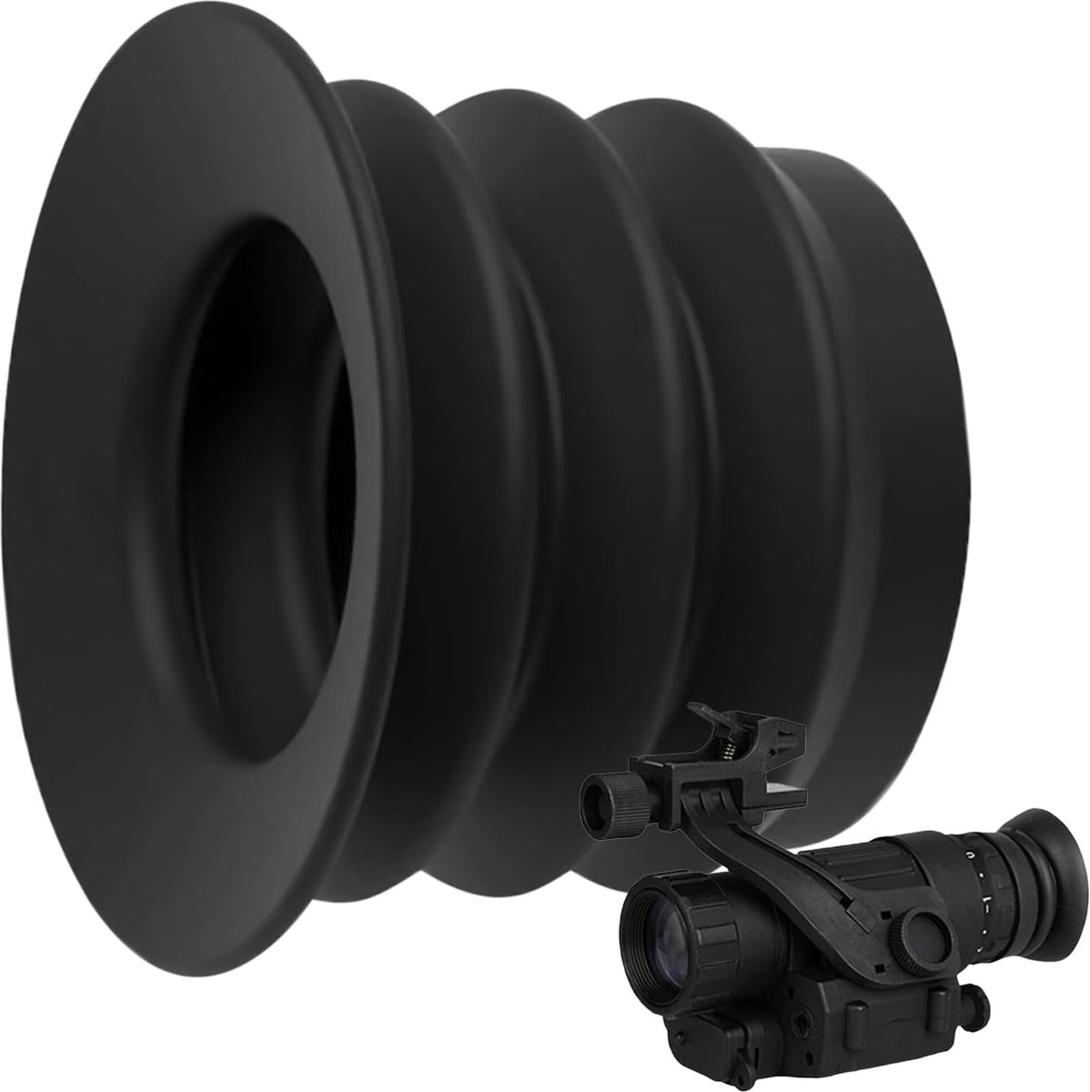 Oogschelp Verlengstuk - Rubberen Oogkap - Optiek Beschermen - Slijtvaste Lens - Compact Ontwerp - Zwart