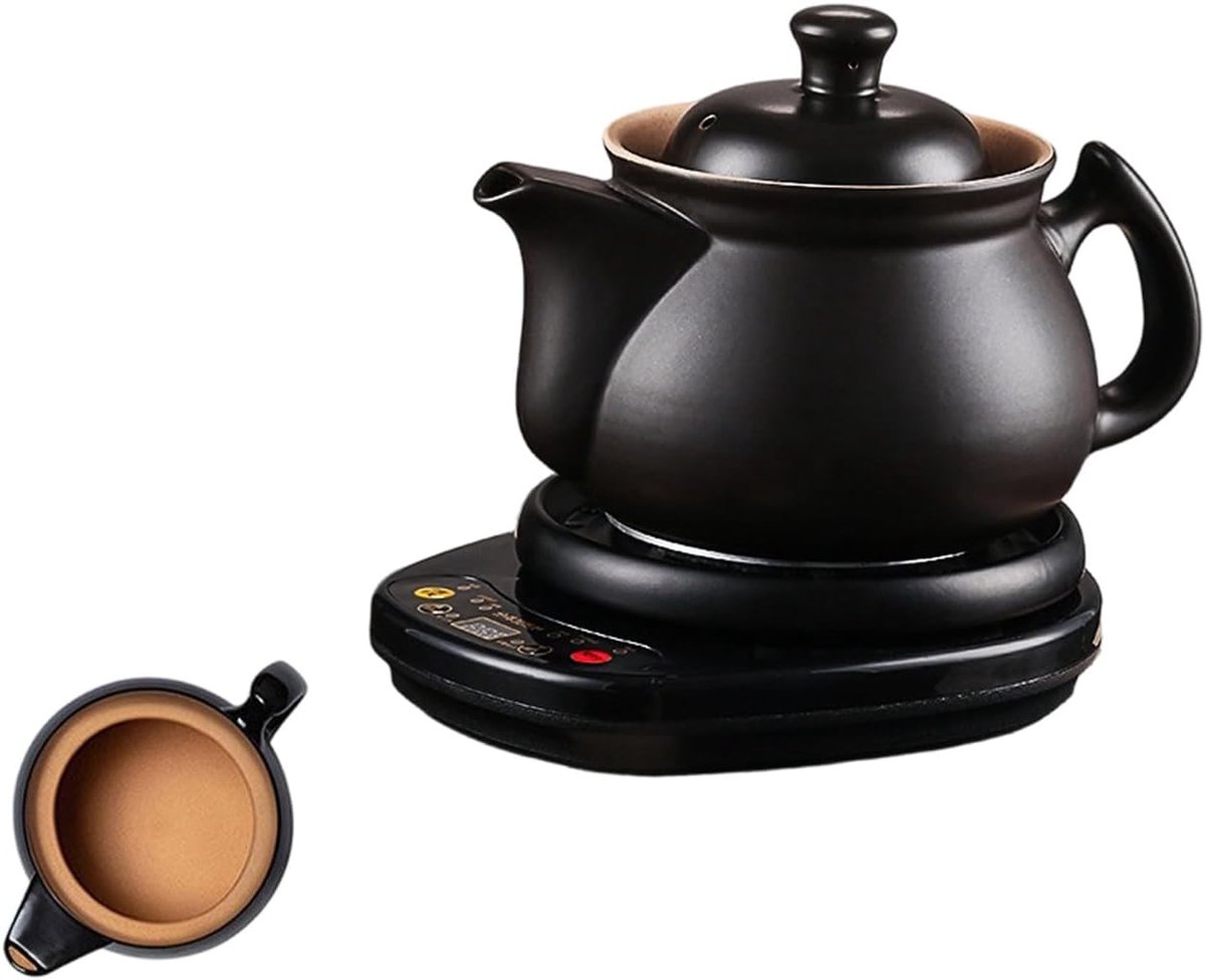 Elektrische Stoofpot - Automatische Soepmaker - Kruiden Trekken - Keramische Binnenpan - 4.5 Liter - Wit