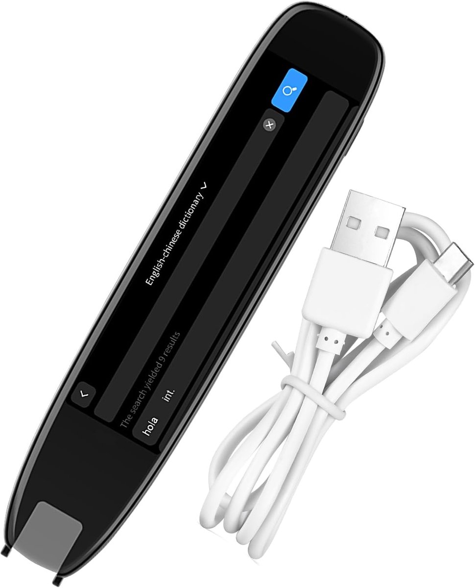Scan Vertaler Pen - Tekst Scanner - Taal Leren - Offline Vertaling - 15 cm - Zwart