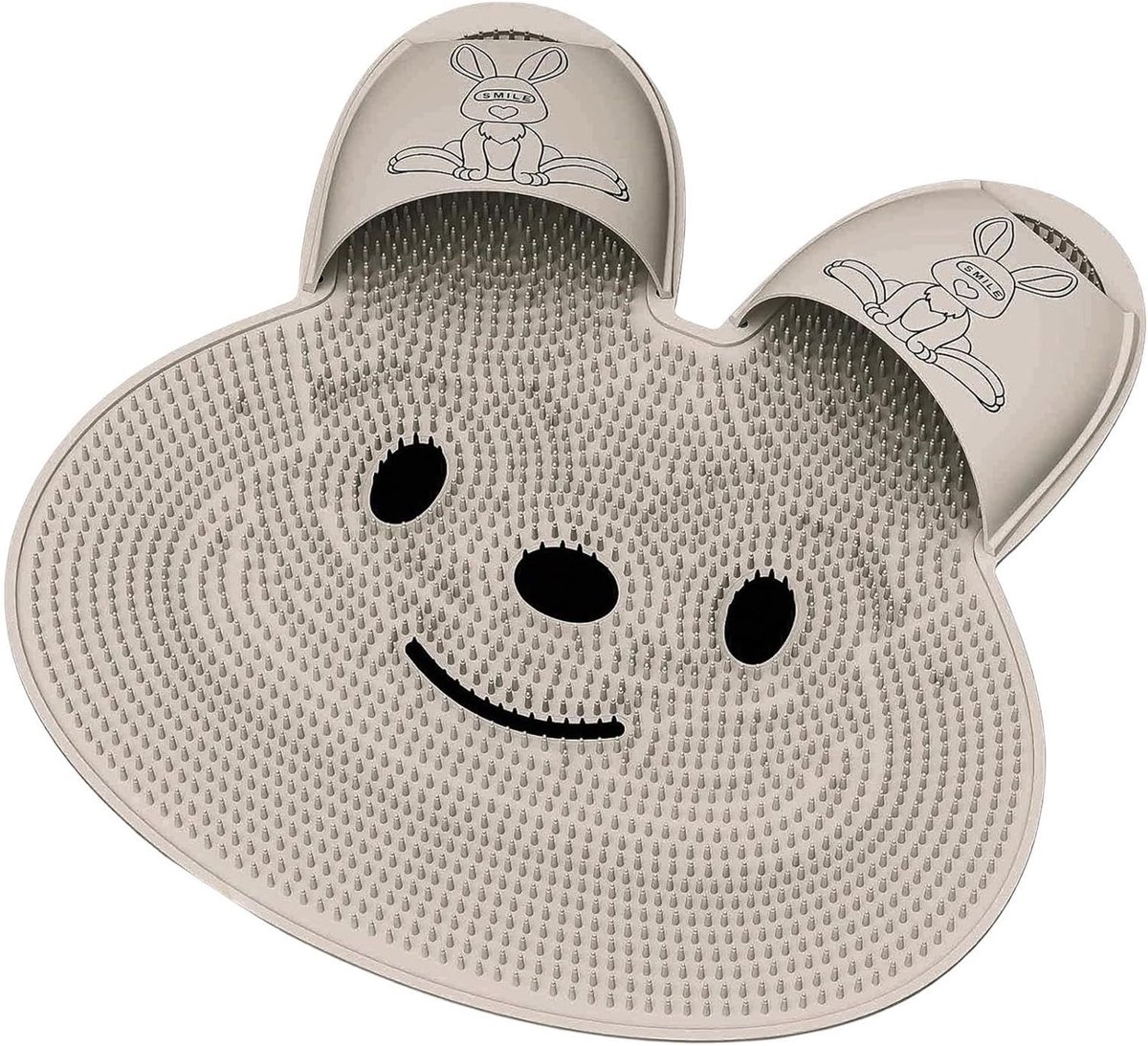 Voetschrobber Mat - Douche Schrobber - Voetverzorging Thuis - Zachte Massage - 45x45cm - Grijs