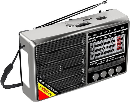 Draagbare Radio - Kortegolf Ontvanger - Noodsituaties Muziek - Multi-Band Ontvangst - 13 x 9 x 5 cm