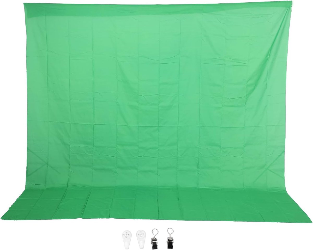 Groen Scherm Doek - Achtergrond Doek - Studio Productie - Niet Reflecterend - 3x3 Meter - Groen