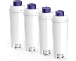 4 stuks filter geschikt voor Delonghi Magnifica s - Dinamica ECAM - ETAM, EC, BC Serie, ontkalker geschikt voor Delonghi, filterpatroon DLSC002