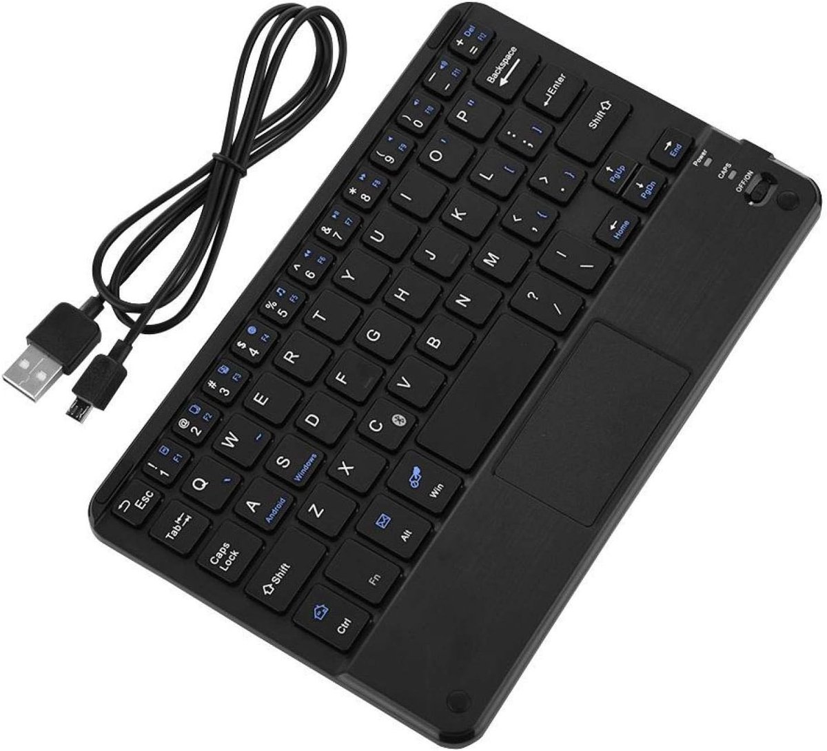 Draadloos Mini Bluetooth Toetsenbord 7 Inch Ultra Dun met Touchpad voor Tablet en PC