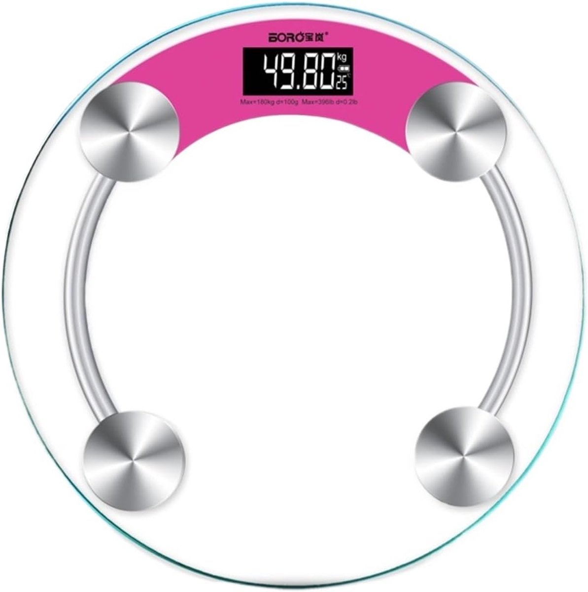 Digitale Personenweegschaal - Lichaamsanalyse Weegschaal - Gezondheid Monitoren - Nauwkeurige Meting - 3-180 kg - Roze