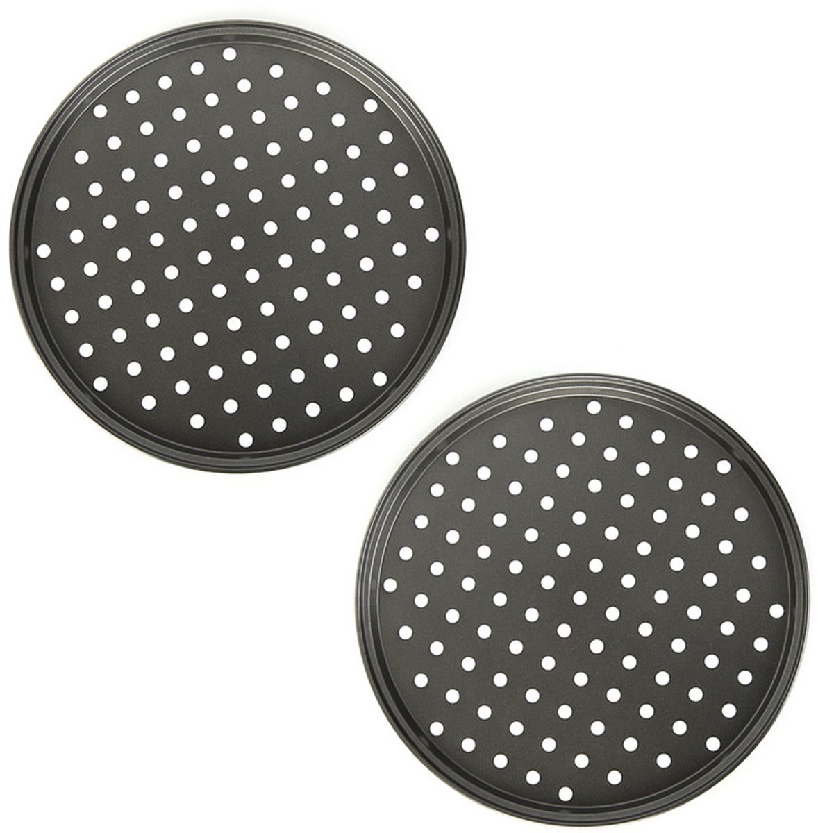 Pizzabakvorm - rond - geperforeerd - 24 cm diameter - 2 stuks