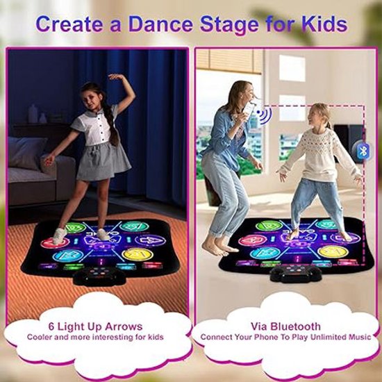 Dansmat Pad, antislip spel Duurzame, slijtvaste Dancing Step Dancer-deken met USB voor pc, Plug & Play voor spelers