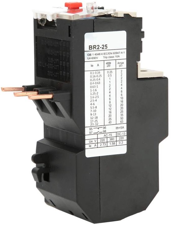 CPN NR2-25 Thermisches Überlastrelais – 7–10 A, 50–60 Hz, 690 V, Mit Phasenausfallschutz, Manuell/automatisch Reset, Testtaste