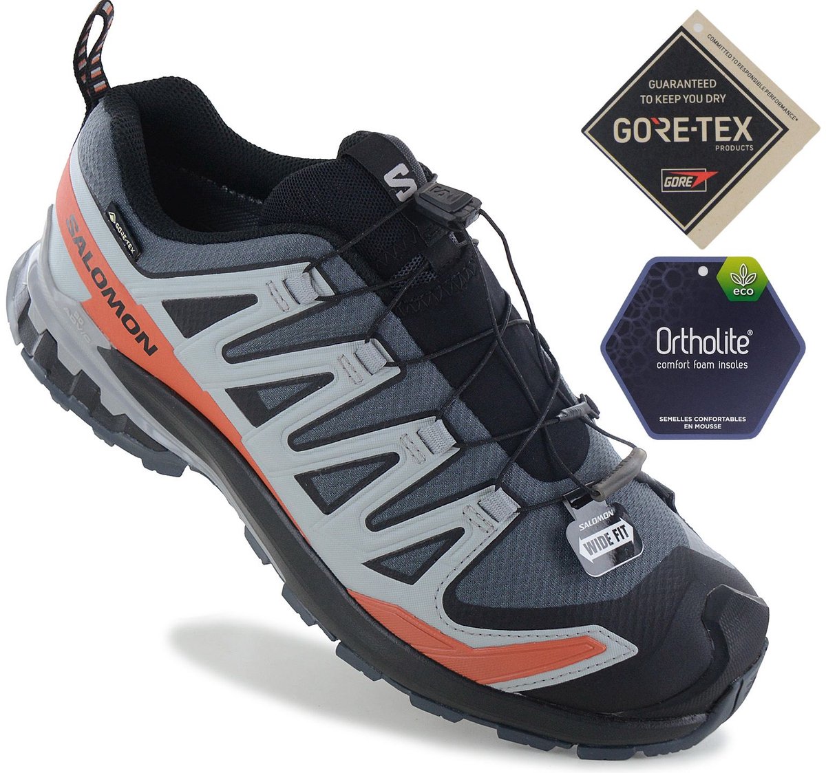 Salomon XA PRO 3D V9 WIDE GTX - GORE-TEX - Heren Wandelschoenen Trail-Running Schoenen 479682 , Maat: EU 44 UK 9.5