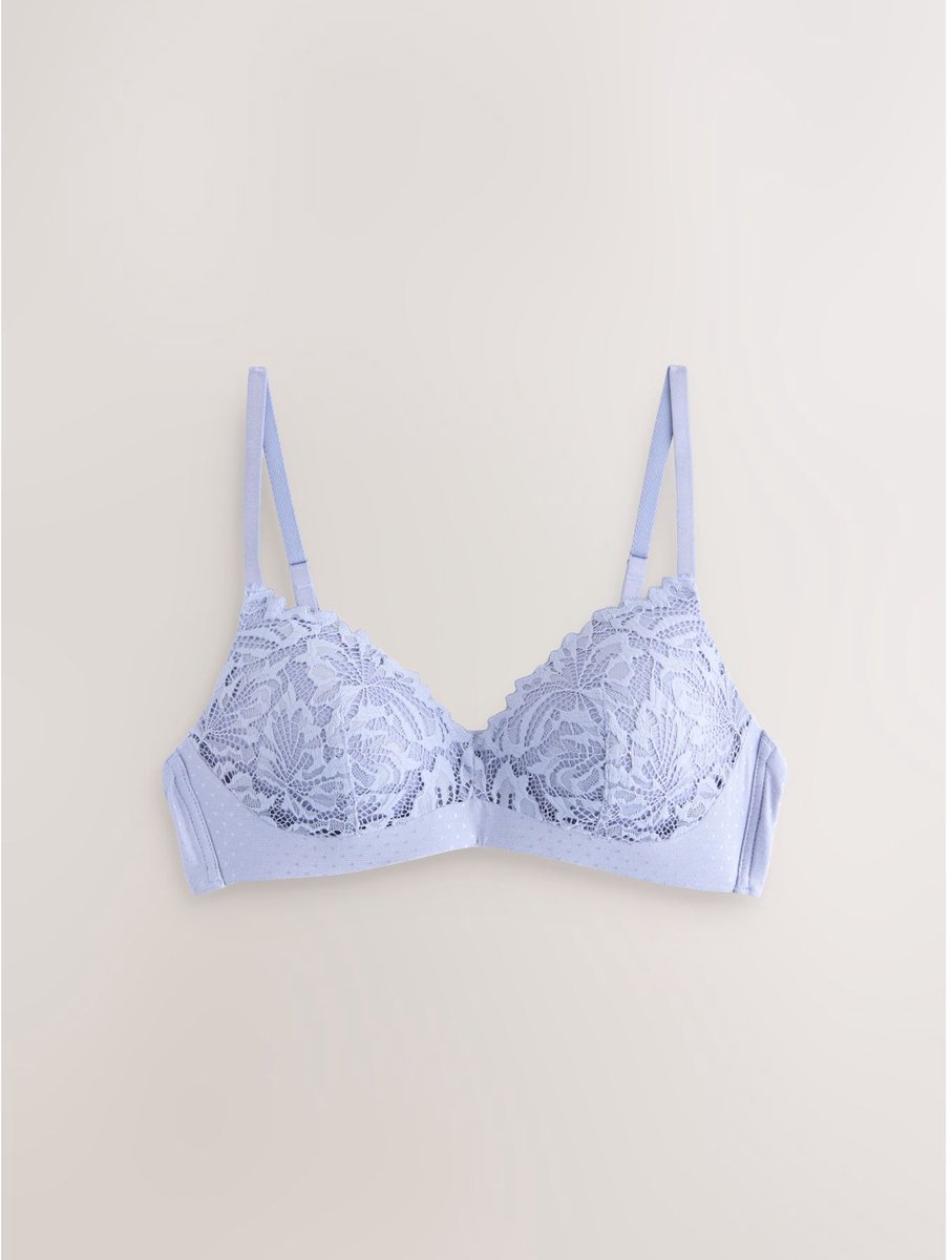 Next Dames - Ultimate Comfort beha met kant en vulling, zonder beugels - Blauw Blue