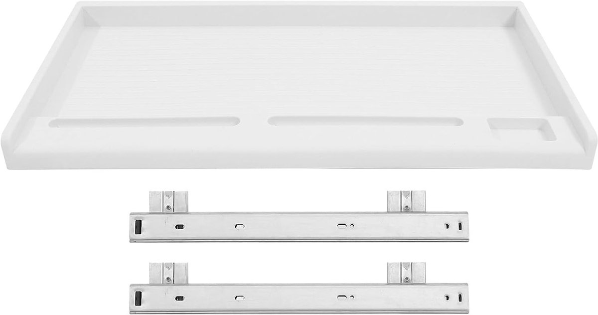 Onderbouw toetsenbordlade - Schuiflade bureau - Werkplek organiseren - Ergonomisch ontwerp - 51.5 x 37.5 cm - Wit