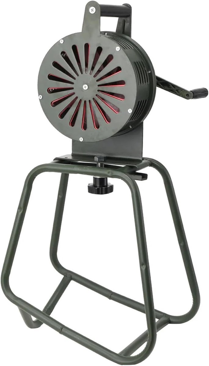Hand Crank Sirene - Noodalarm Hoorn - Snelle Waarschuwing - Handmatige Bediening - 230mm Diameter - Groen