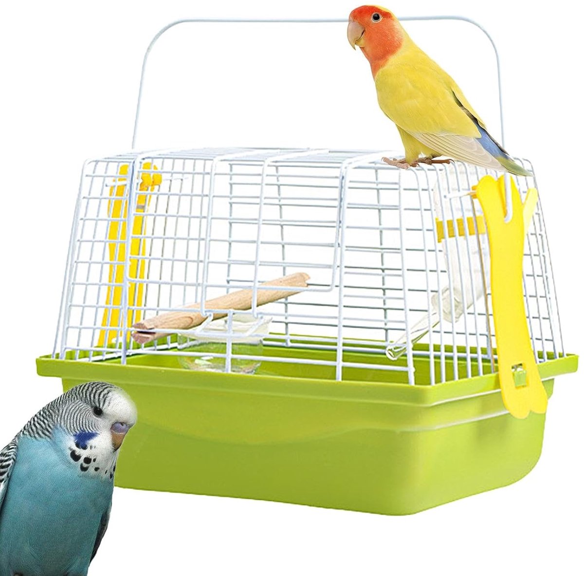 Vogeltransportkooi - Reiskooi Vogels - Outdoor Reizen - Robuust Metaalmateriaal - 23x17x17 cm