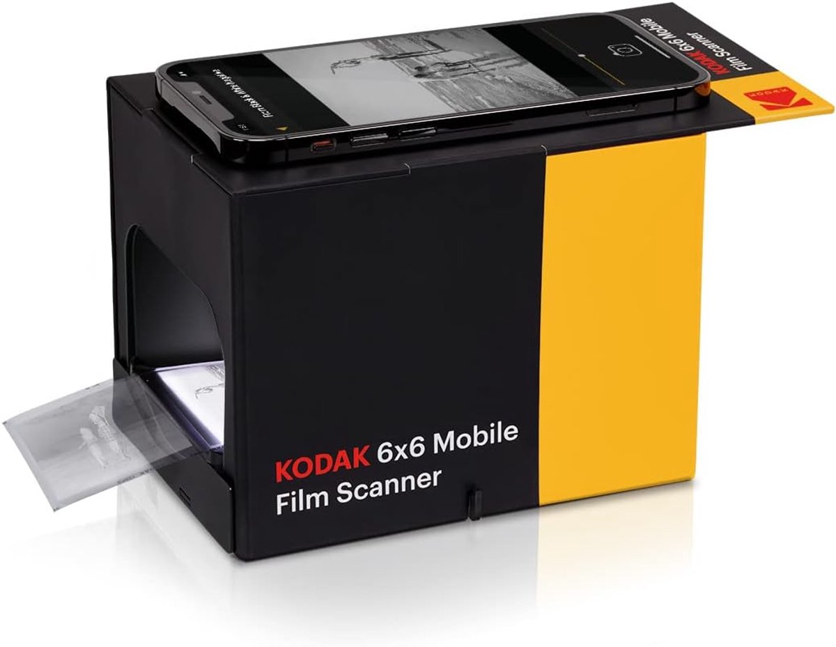 Mobiele Filmscanner - Dia Negatief Converter - Oude Foto's Digitaliseren - Werkt met Smartphone App - 6x6 Formaat