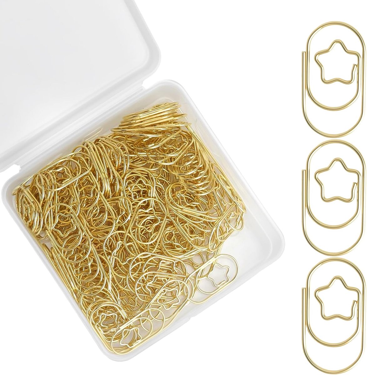 Paperclips Ster - Gouden Clips - Documenten Sorteren - Decoratief Motief - 22 x 12 mm - Goud