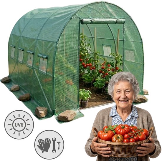 Tuin tunnel, folie VAYU, 4 x 2,5 m, voor teelt