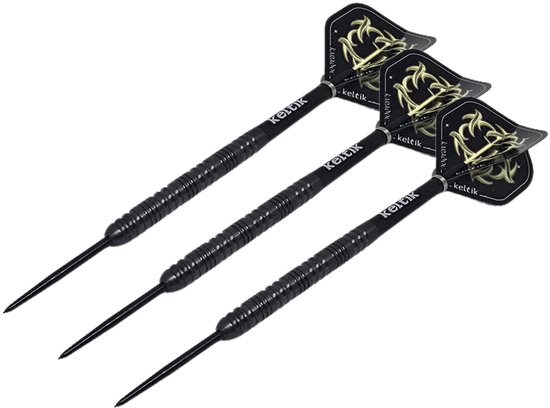 Steeldart stalen dartpijlen Keltik Corvin 22 g Black â€“ 90% wolfraam — afbeelding 4