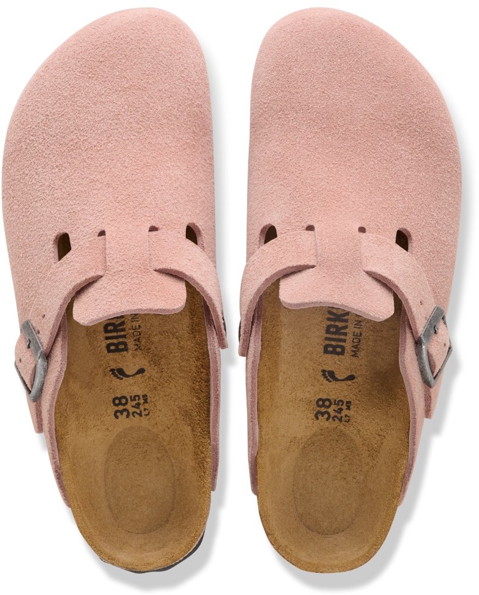 BIRKENSTOCK BOSTON SUEDE LEATHER CLAY- 4067707737727 Roze
