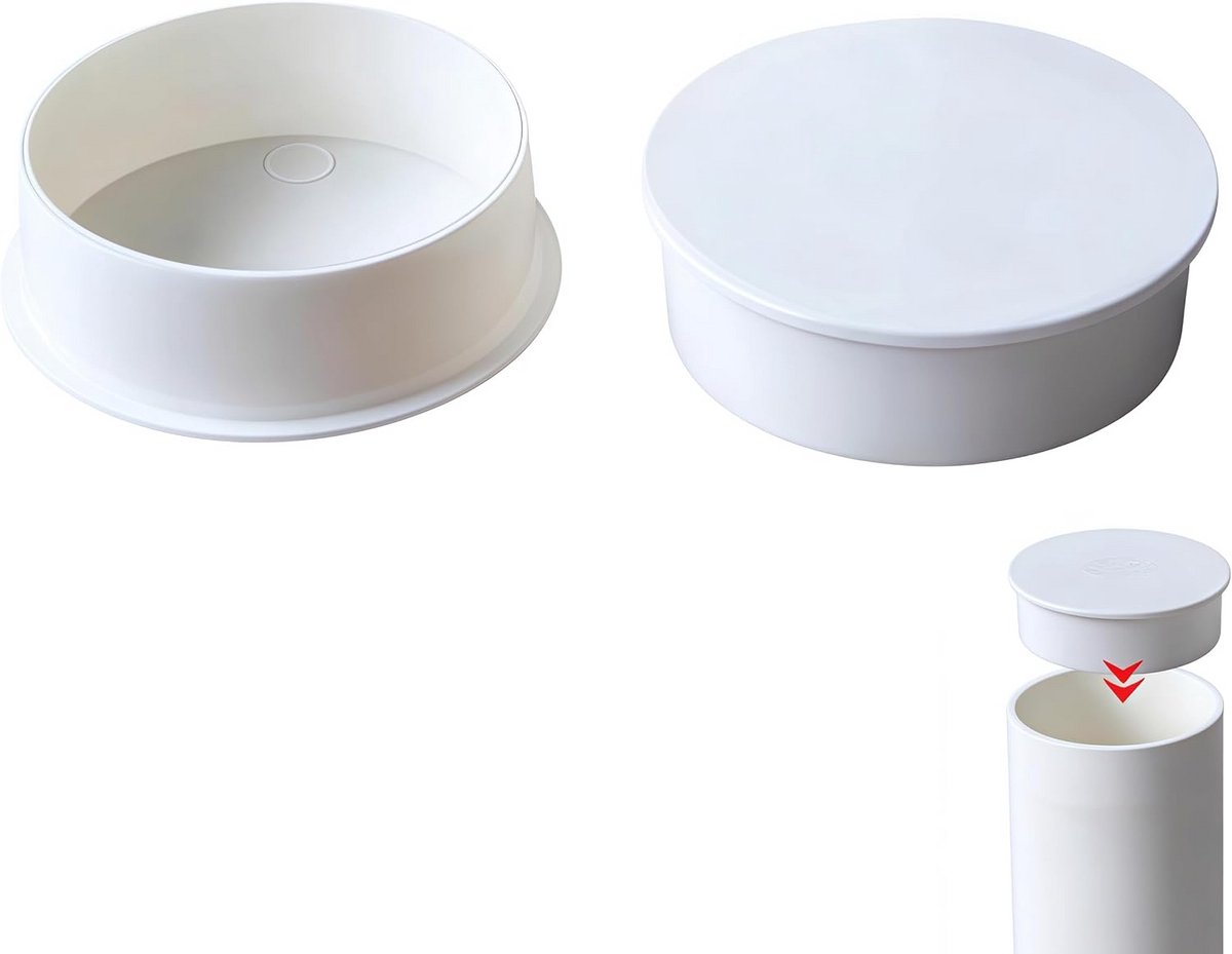 Set van 2 PVC Binnenstop en Schroefdop voor 50mm Afvoerbuizen