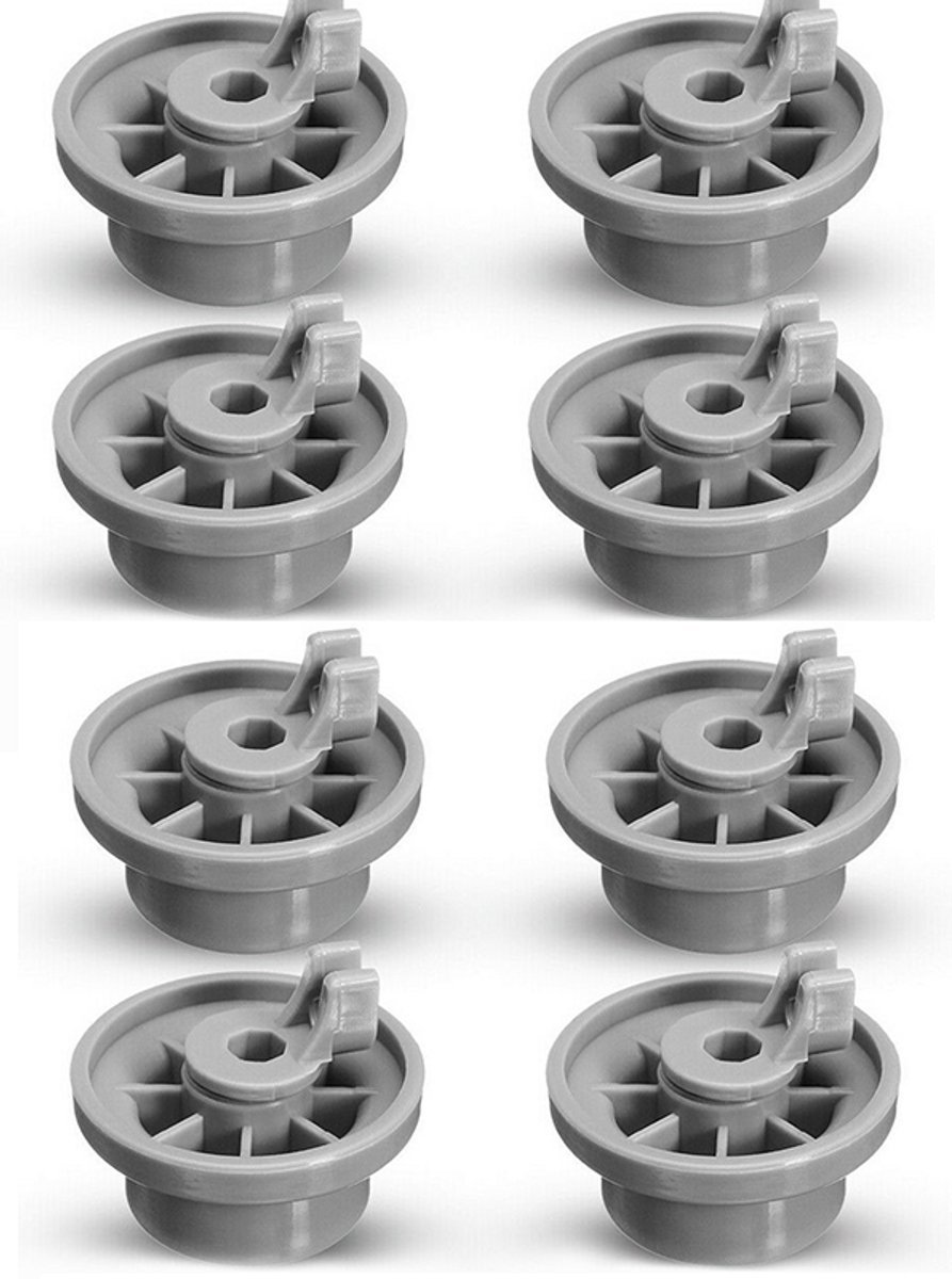 8 stuks - Geschikt voor Bosch Siemens Neff 165314 - Vaatwasseraccessoires - Wieltjes