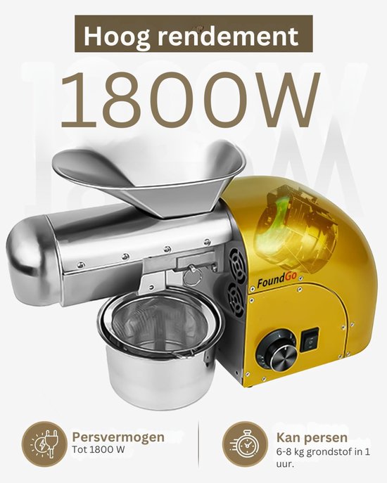 CLVP® Oliepers Machine - Koude Pers - Goud van Merkloos — afbeelding 4