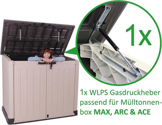 Gasveer 140N Vervangend Onderdeel voor Vuilnisbak Box Deksel Keter Store It Out Max Arc Ace XL — afbeelding 3