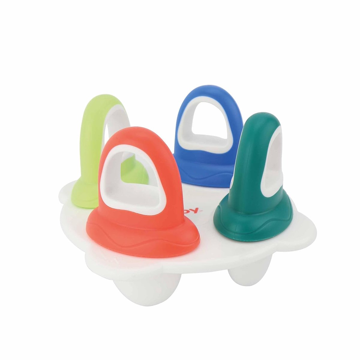 Nûby - Ijslolly Vormpjes voor Baby - 4 stuks - 80 ml per vorm - Easy Grip handvatten - Voor fruit, puree of sap - 6M+