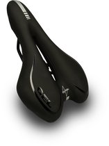 Voltano Trekking Fietszadel - Comfortabel Gel Zadel - Met Uitsparing - Inclusief Zadelstrop - 100% Waterdicht - Unisex - Zwart