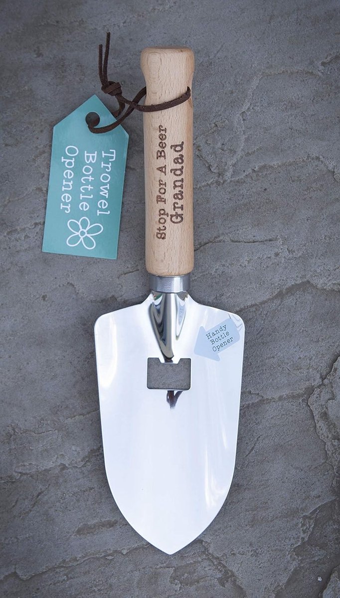 Tuinschep Flessenopener Cadeau voor Opa - Hilarisch Tuincentrum Cadeautje met Houten Handvat van Merkloos	 — afbeelding 5