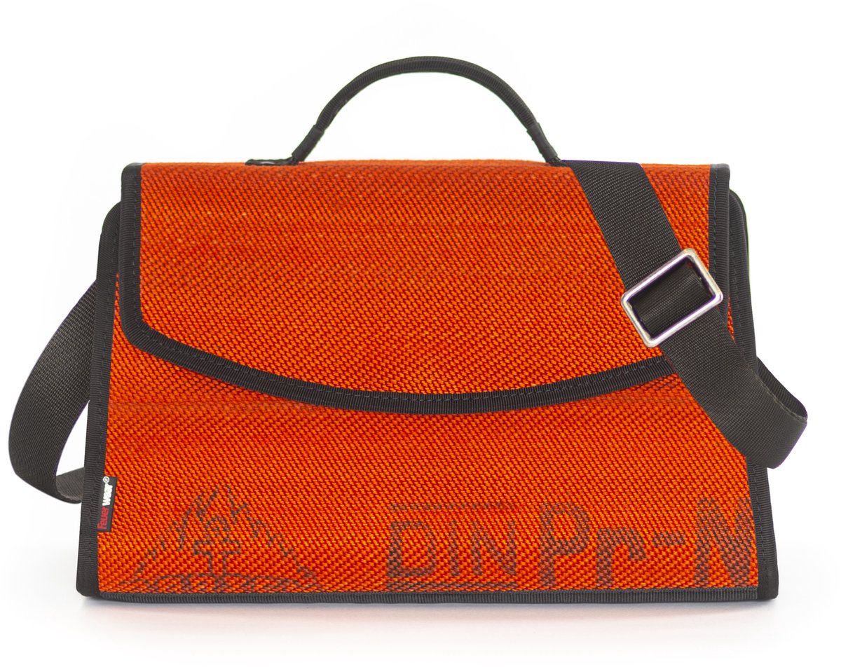 Feuerwear - Handtas Phil - Rood - Gerecycled Polyester - 19x30.5x14cm