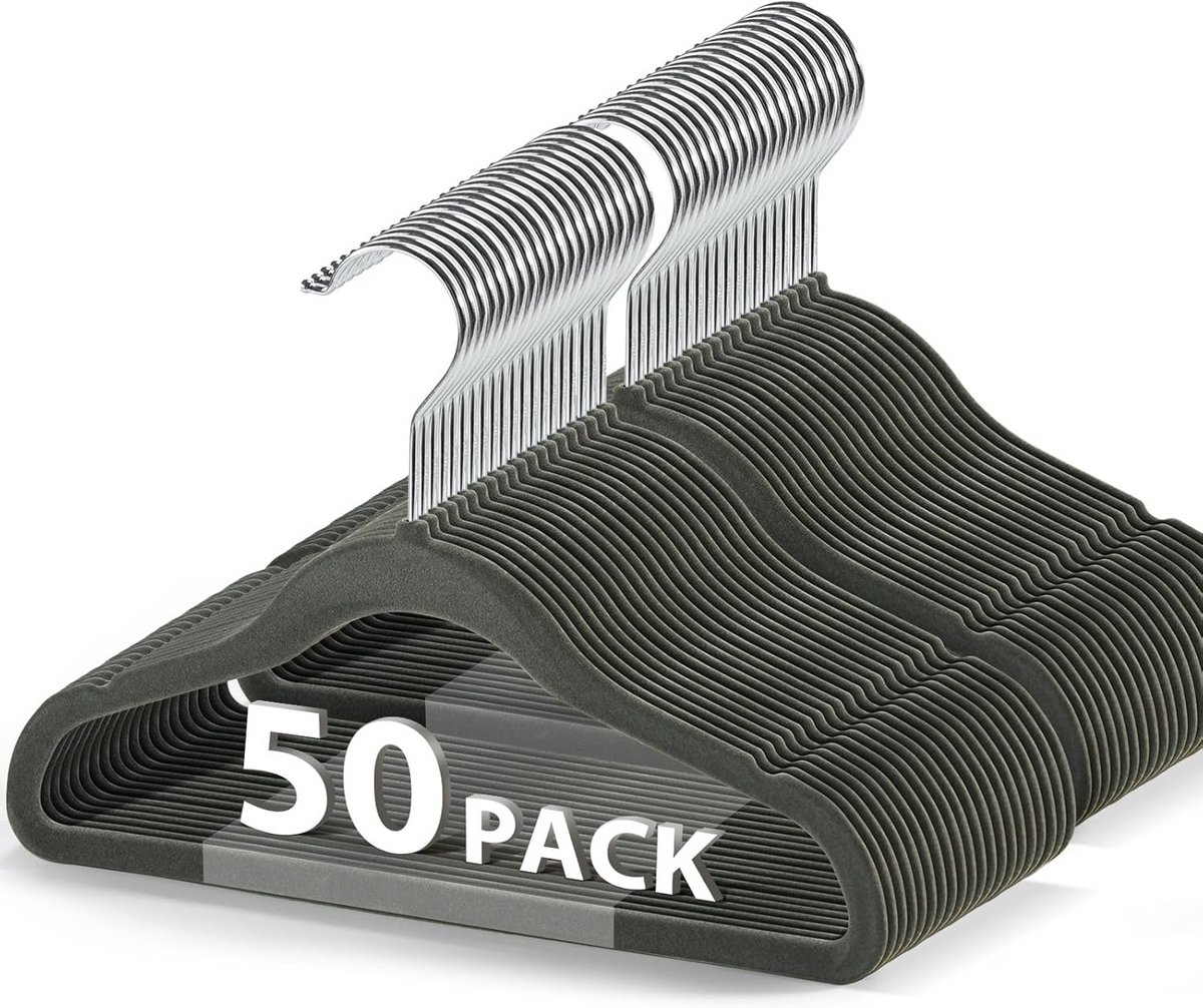 50 Stuks Kinderkleerhangers - Fluweel Antislip voor Baby en Peuter