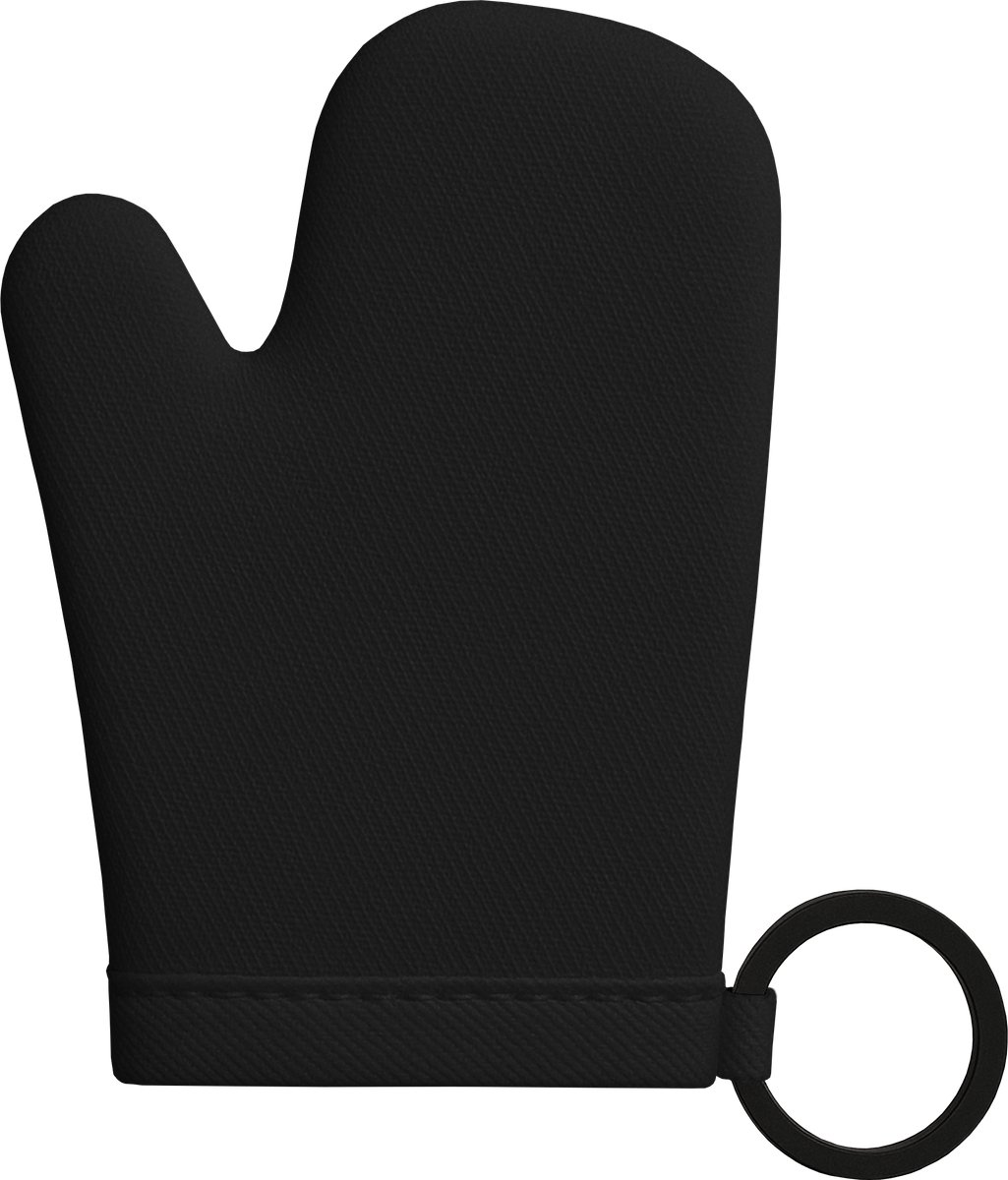 Sleutelhanger mini-ovenwant, set van 10 | Loopi | Zwart