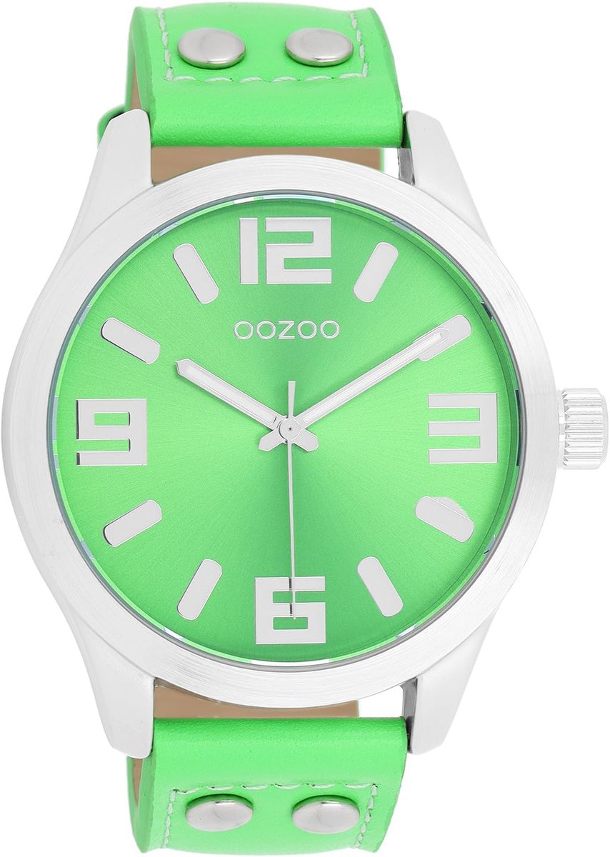 XL Herenhorloge met Leren Band 47mm Stijlvol en Eenvoudig