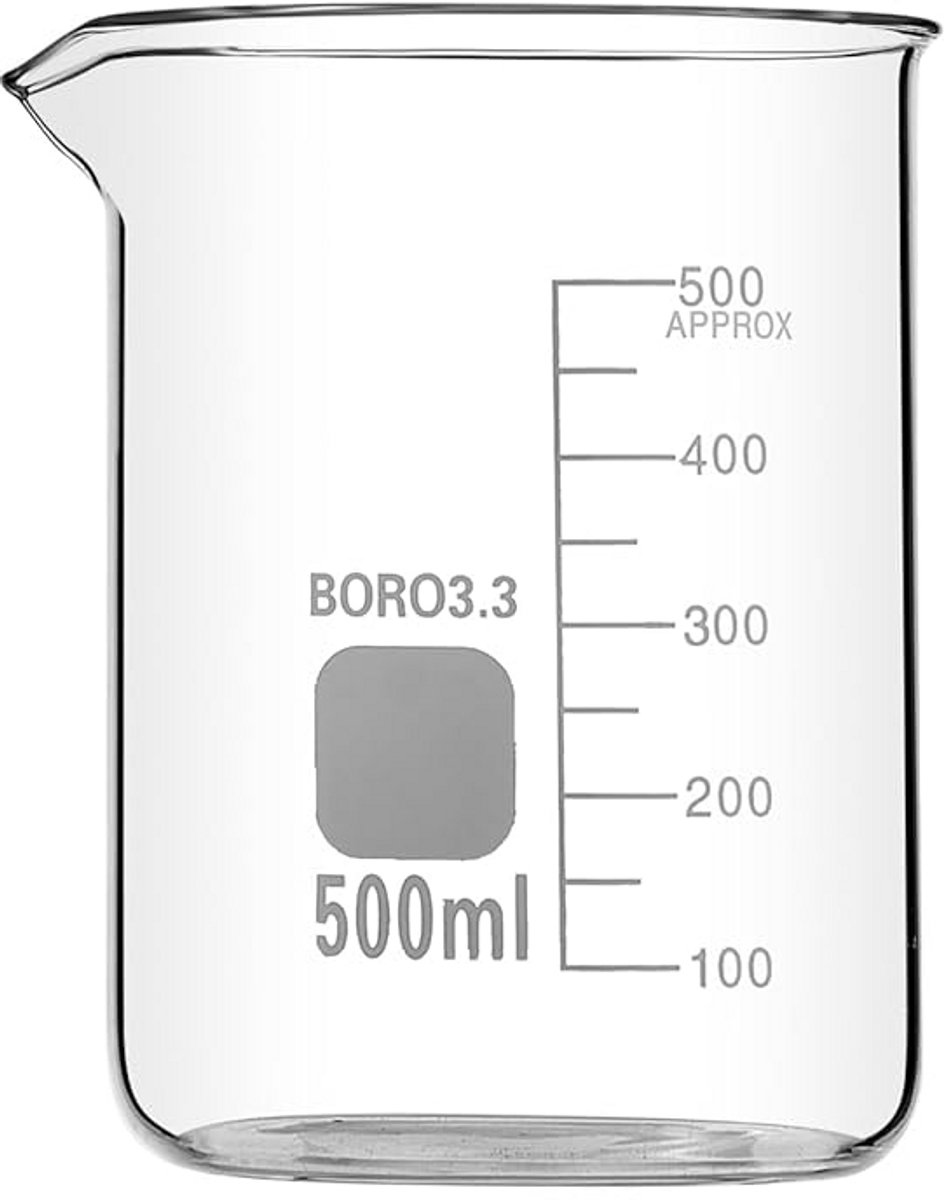 Set van 2 Maatbekers van Hittebestendig Borosilicaatglas (500 ml)